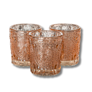 rose gold votive primrose embossed